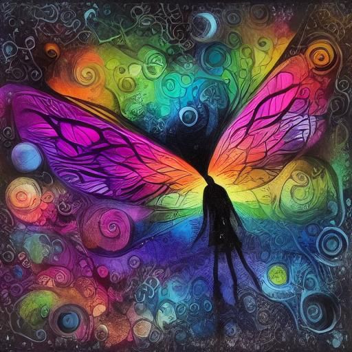 Celtic Knotwork Airplane Silhouette in Crayon Style