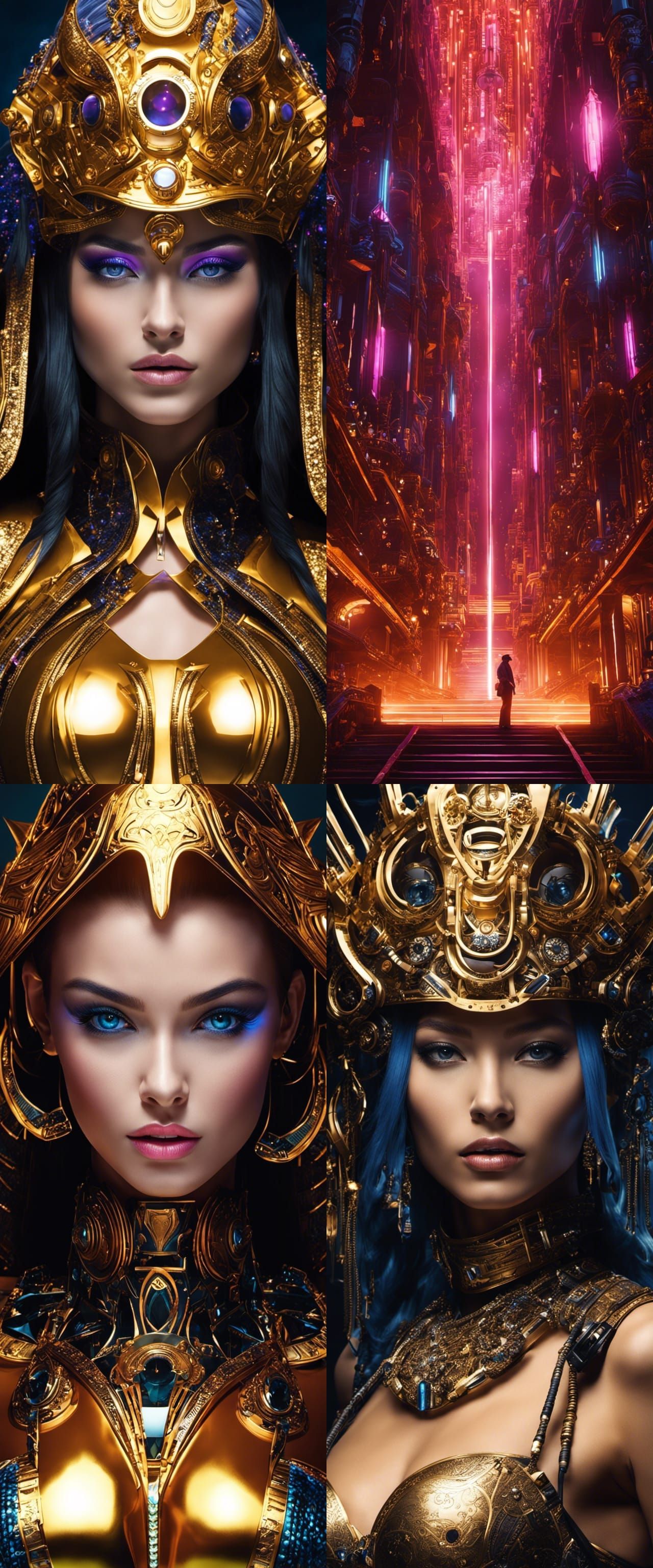 Cyberpunk Cambodian apsara