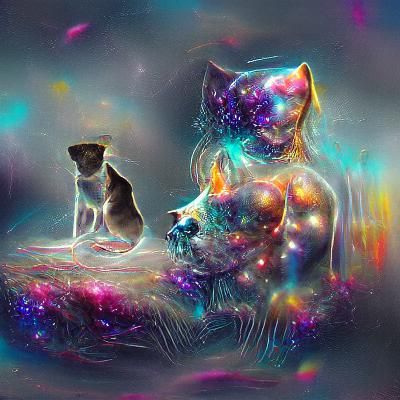 Dog and Cat in Holographic Cosmic Illustration