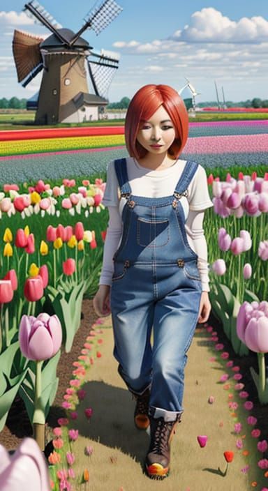 Whimsical Watercolor Chibi Matryoshka Shisa in Space Jam Sty...