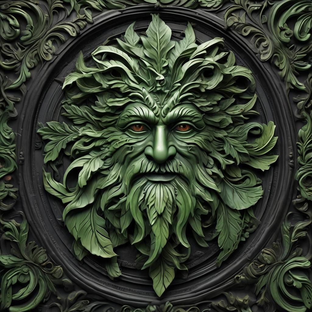 Green Man Driving on Black Road