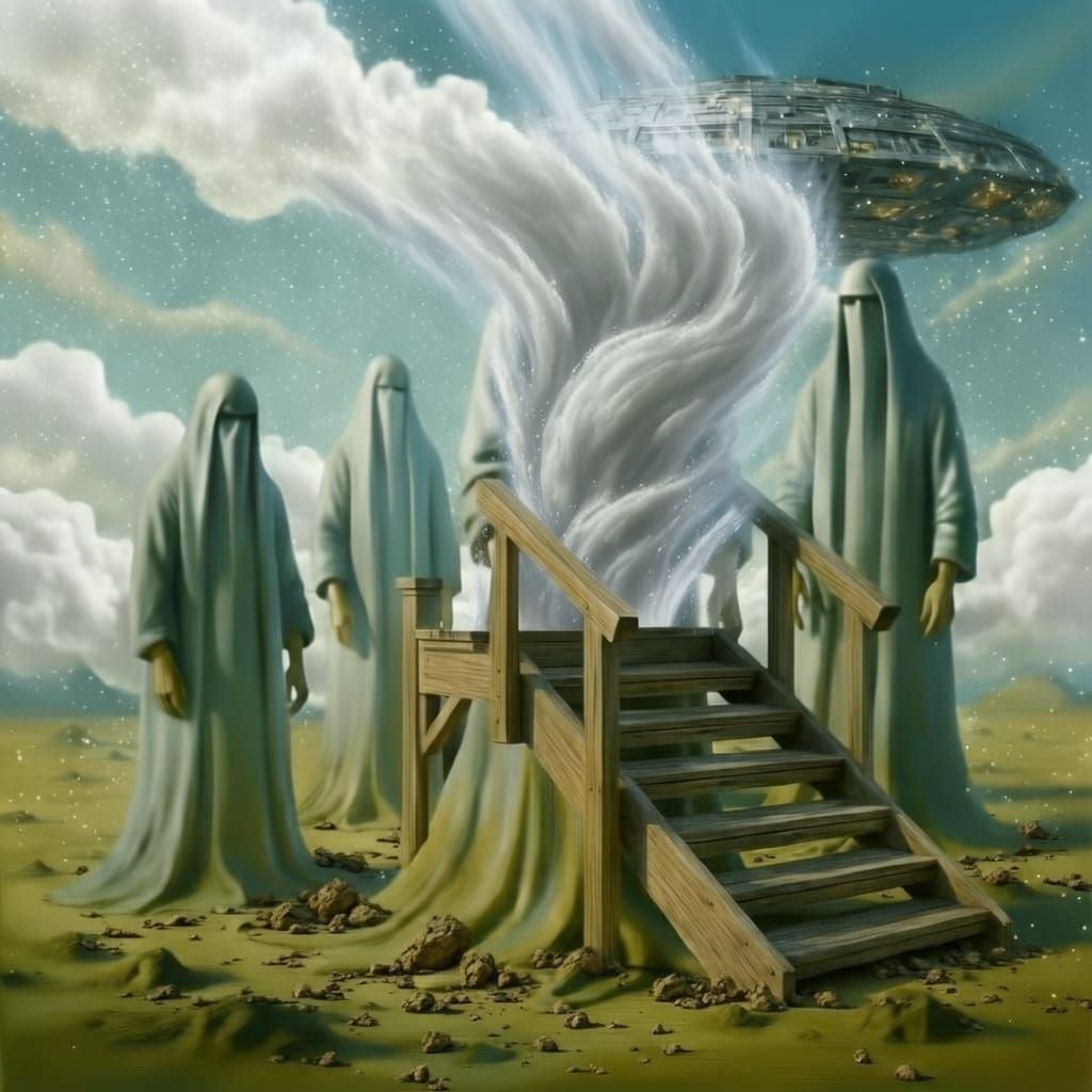 Surreal Melting Figures Emerge from Earth