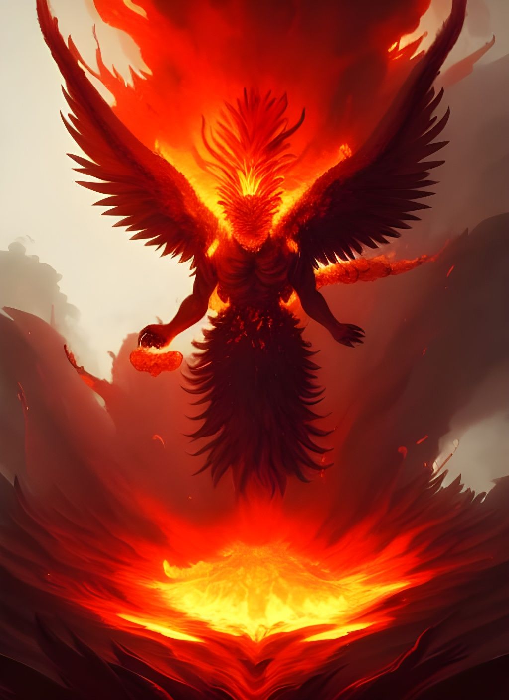 Fiery Pineapple God Descending, Hyperdetailed Concept Art