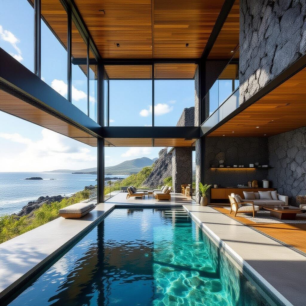 Minimalist Villa on Floating Galapagos Island