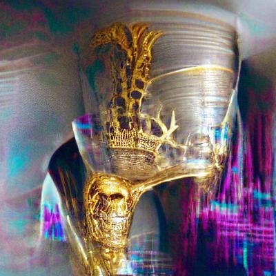 King Arthur Chalice with Snake Handle and Gold Dust Stories