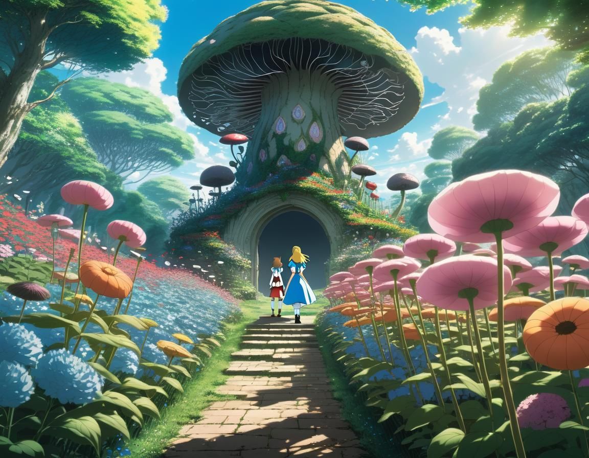 Alice in Wonderland Garden, Studio Ghibli Anime