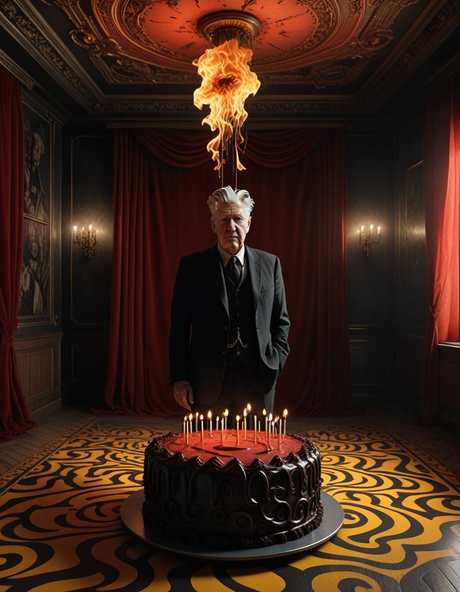 Steampunk Director David Lynch Amidst Whimsical, Hyperrealis...