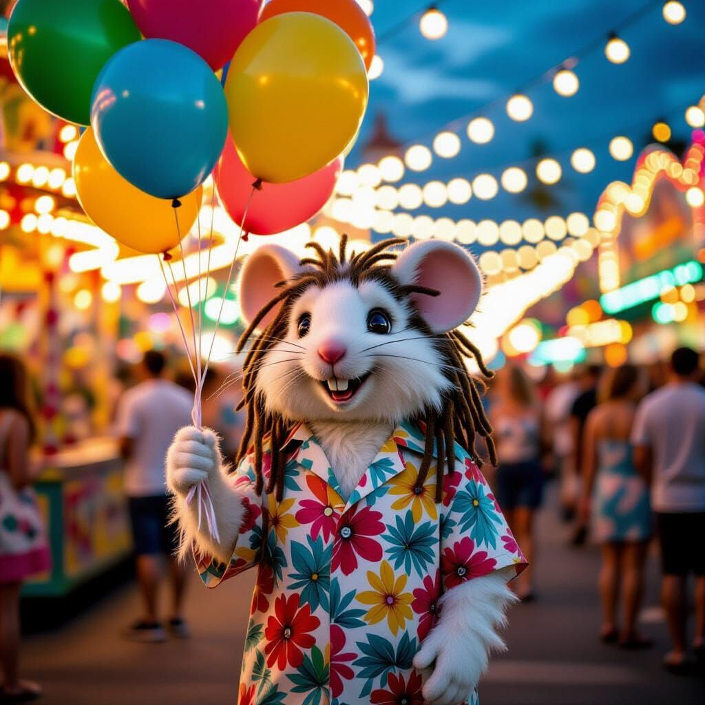 Mouse with Dreadlocks at a Funfair, Film Still