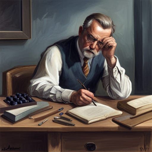 Stylized Portrait of a Dark-Themed Character