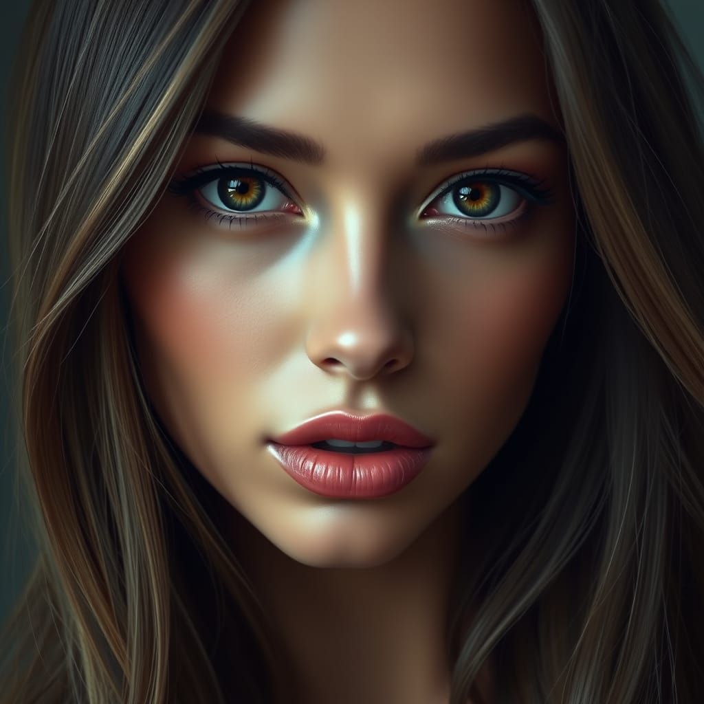Hyperrealistic Portrait of a Beautiful Woman