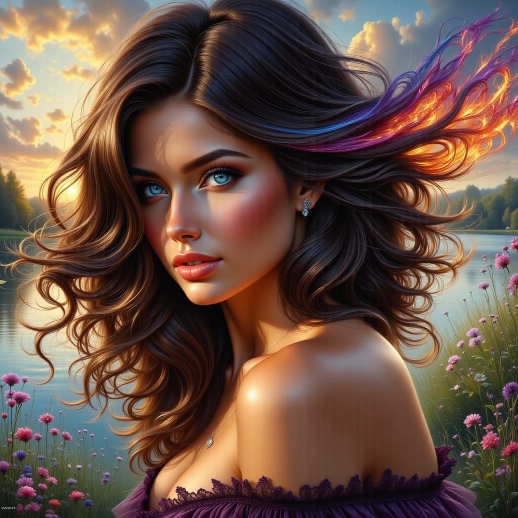 Concept Art Portrait with Dynamic Lighting