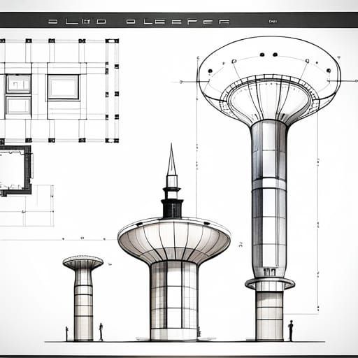 Mushroom Skyscraper: Architectural Blueprint in Wright's Sty...