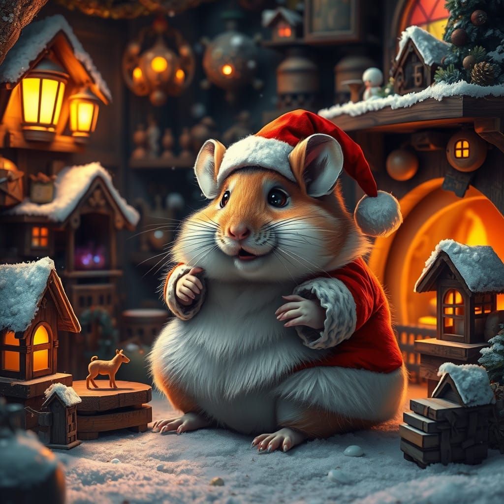 Fantastical Hamster in a Winter Wonderland Workshop