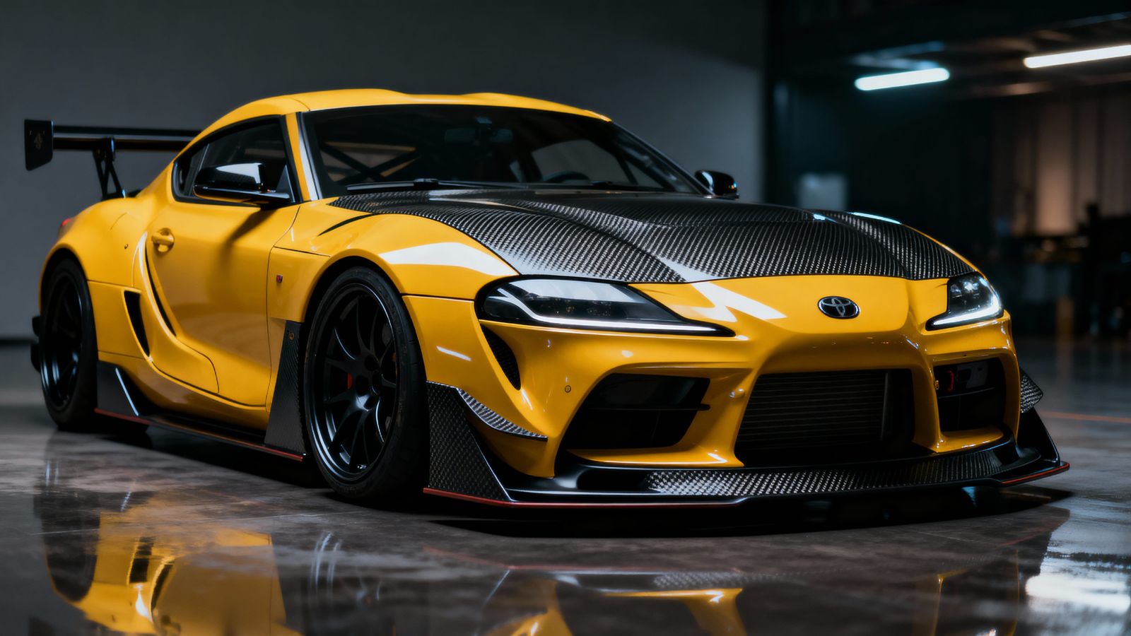 Modified Mazda RX-8 Sports Car in Metallic Yellow