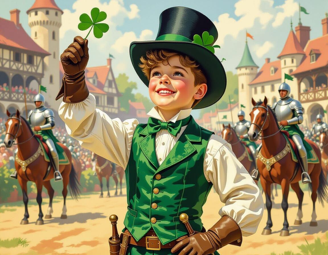 St Patrick's Day Medieval Tournament Illustration