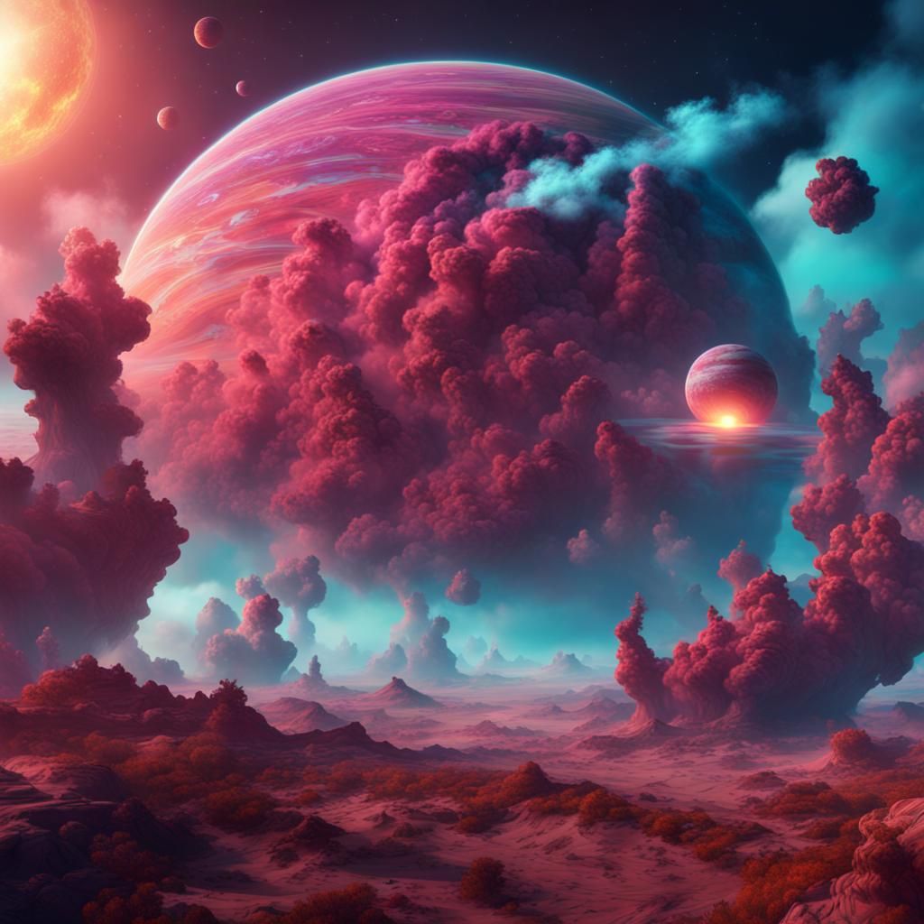 Cosmic Smoke Drifting Through Clouds on Alien Planet