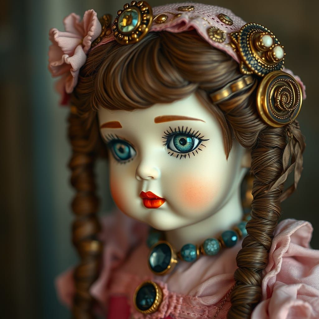 Steampunk Doll in Pastel Hues