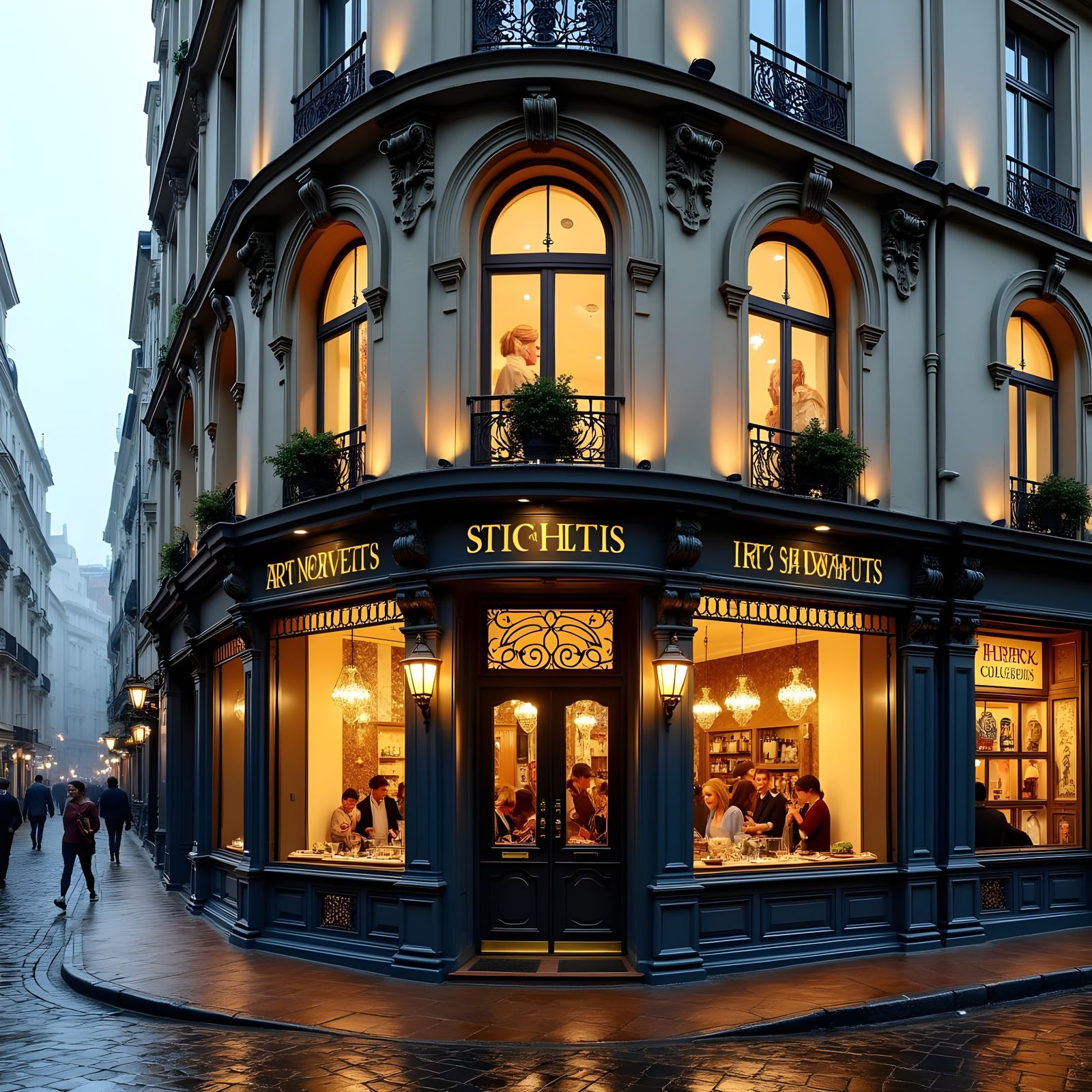 Art Nouveau Storefront Building in Belgium