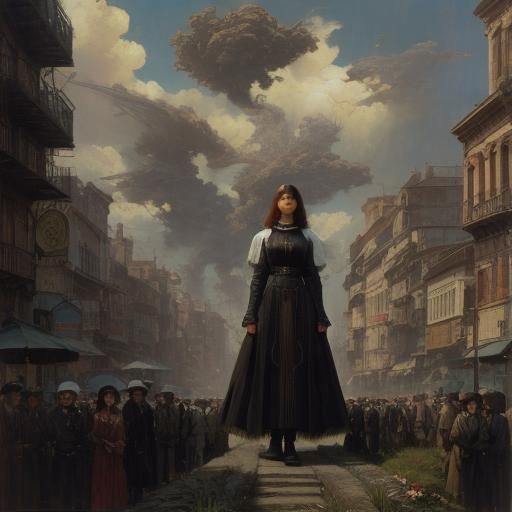 Surreal Mystery Painting in Oil on Canvas