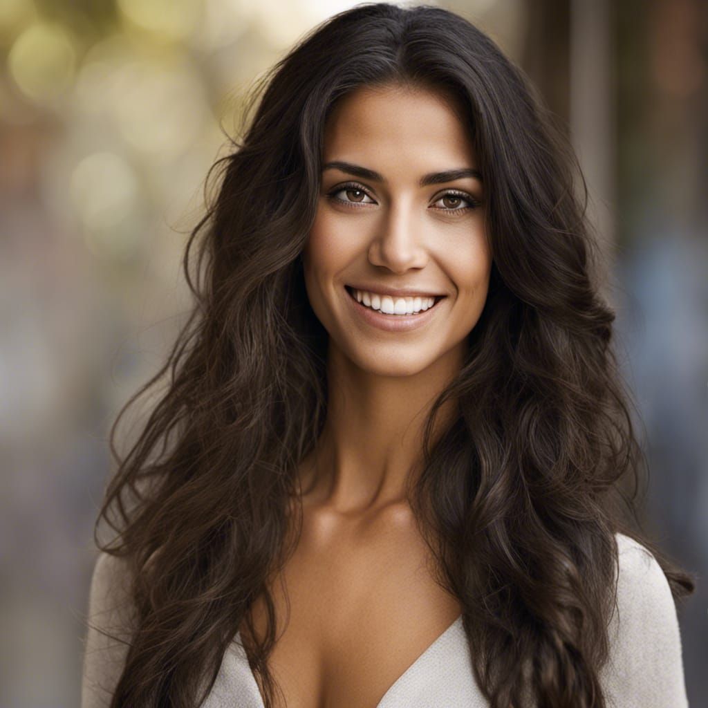 Portrait of a Beautiful Latina Woman in Studio Lighting