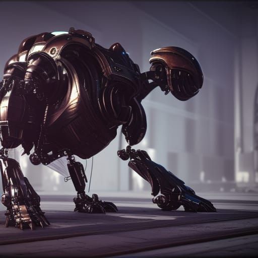 Evil Cat with Intricate Mech Details in Sci-Fi Style