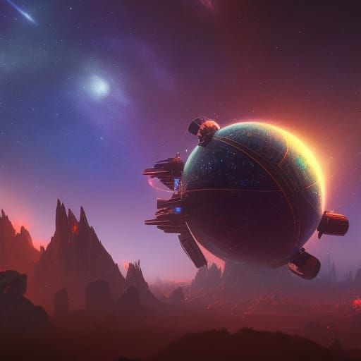 Stars in Space: Detailed Matte Painting