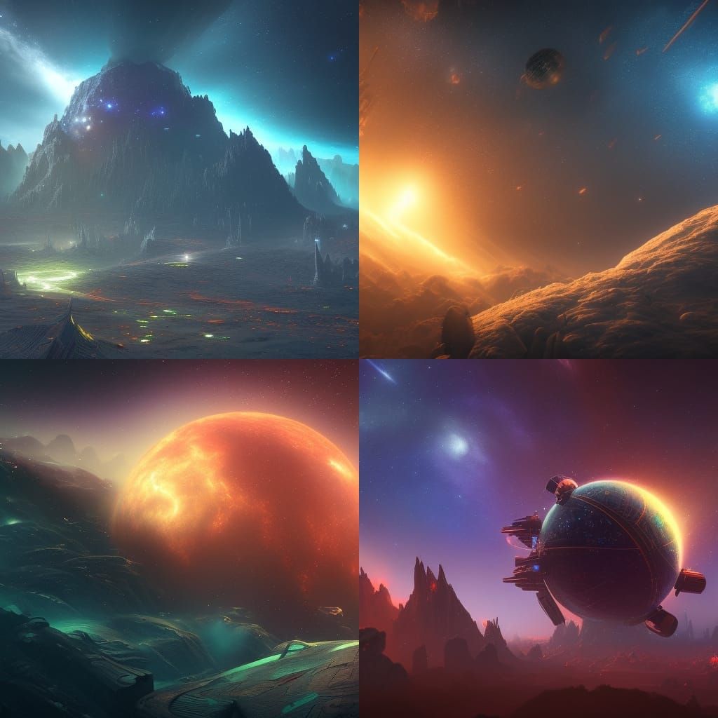 Stars in Space: Detailed Matte Painting