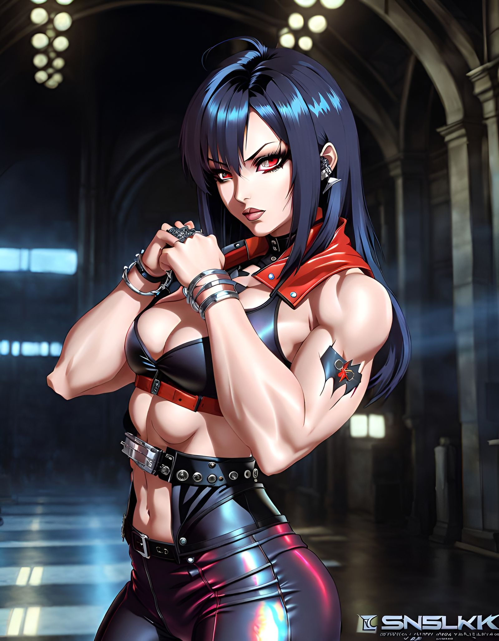 Beautiful Muscle Woman <lora:Wendy Mcmaster:1.0> at the age ...