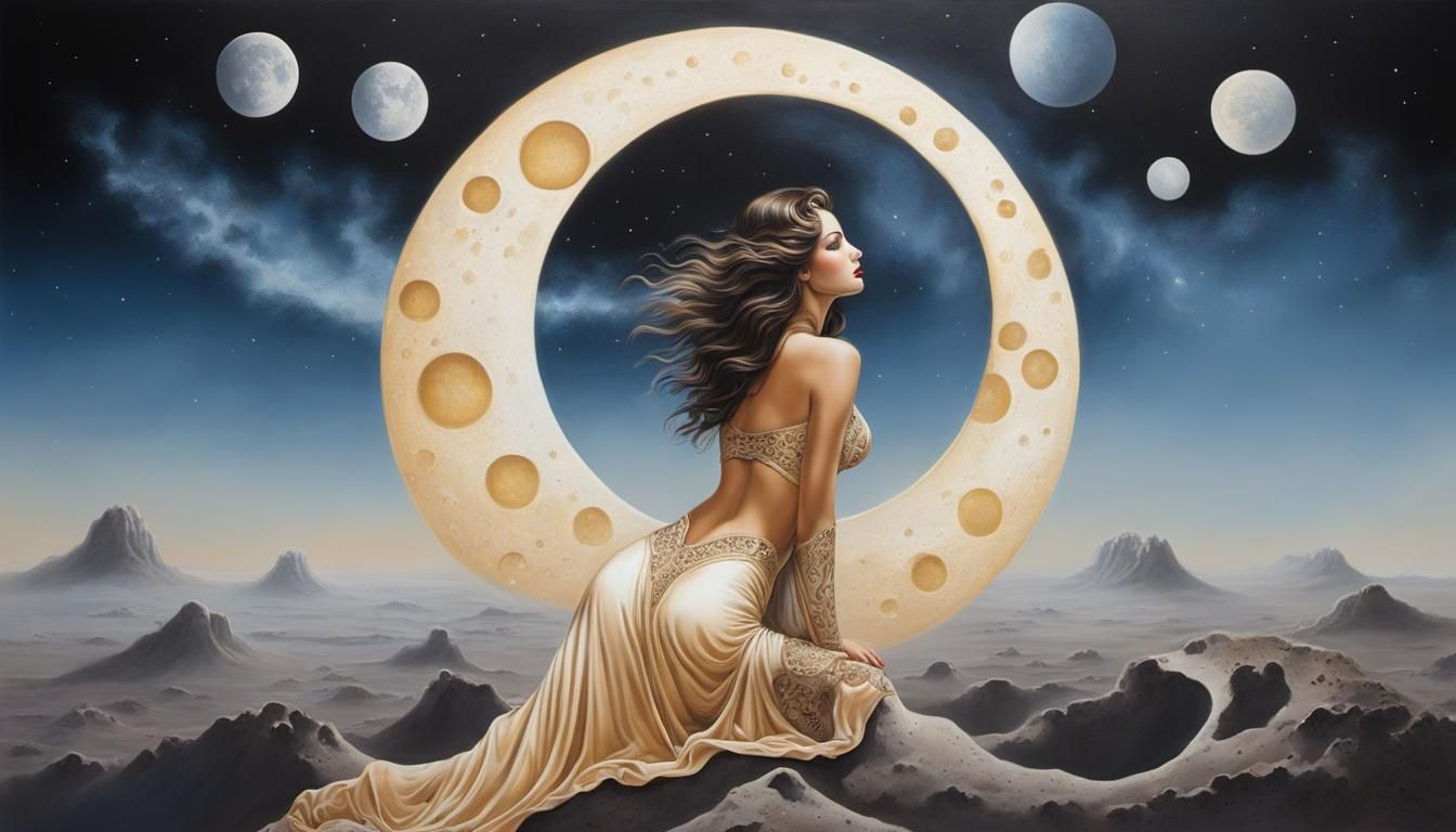 Bild: Die griechischen Göttin des Mondes Selene.  (8)