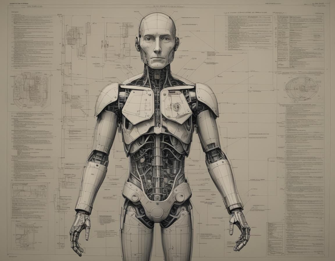 Living Anthropomorphic Architectural Model Blueprint