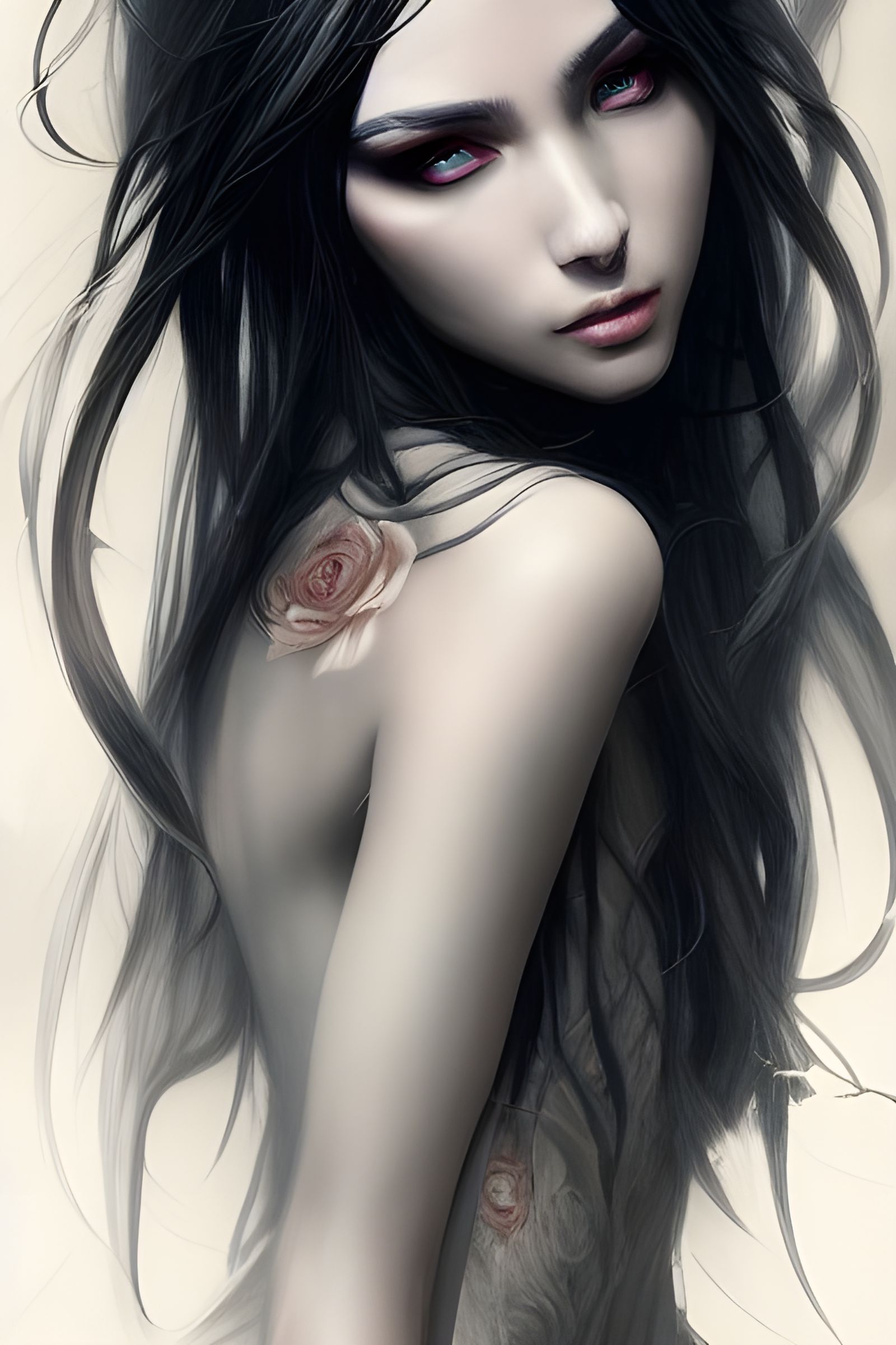Beautiful Sinister Goddess Digital Illustration in 8k