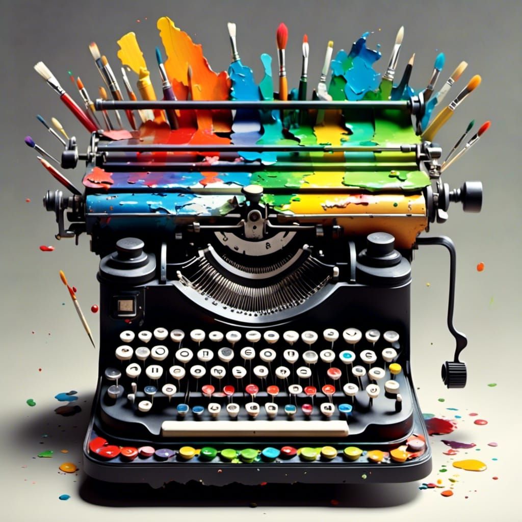 Vintage Typewriter with Typed Words