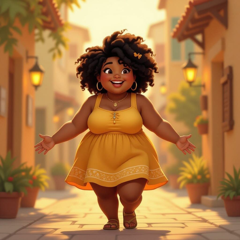 Vibrant Black Teen Girl Radiates Joy in Atlanta