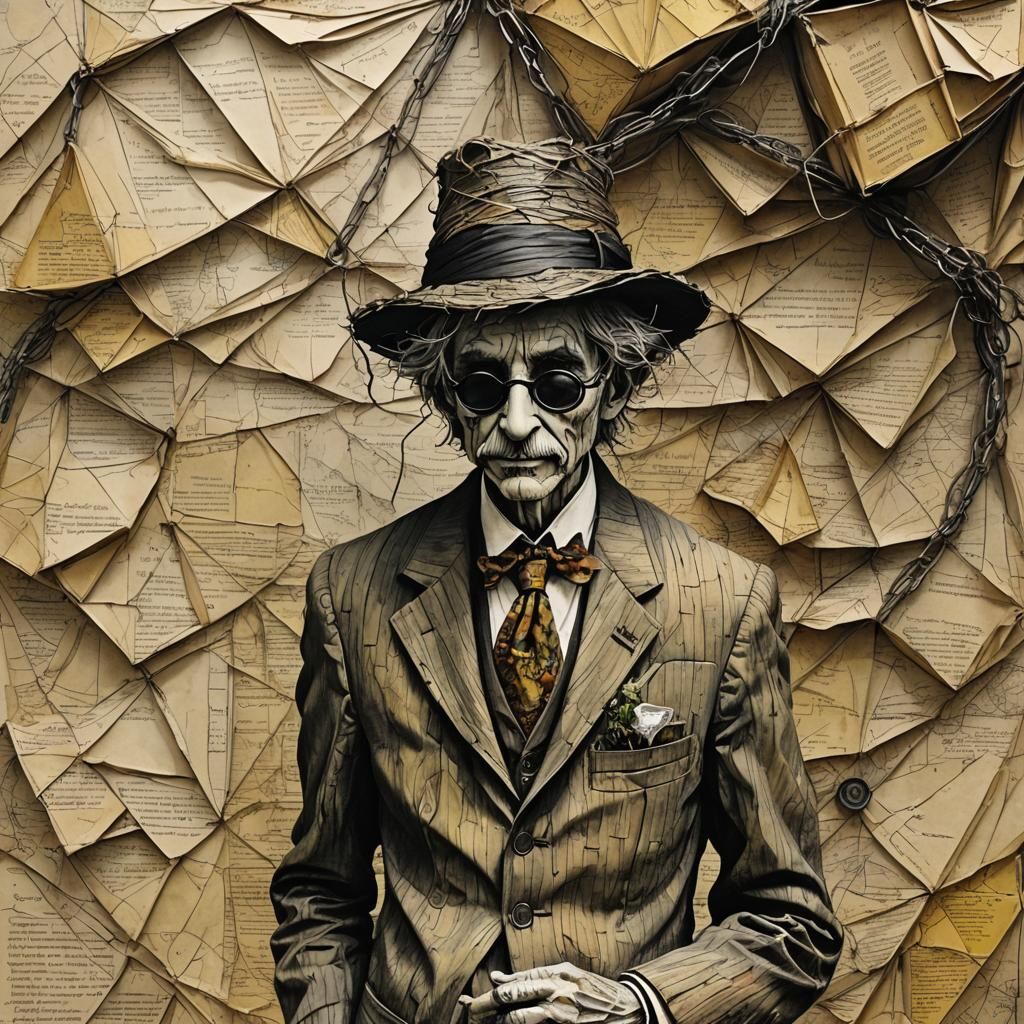 Paper Boat Traveler in a Whimsical World