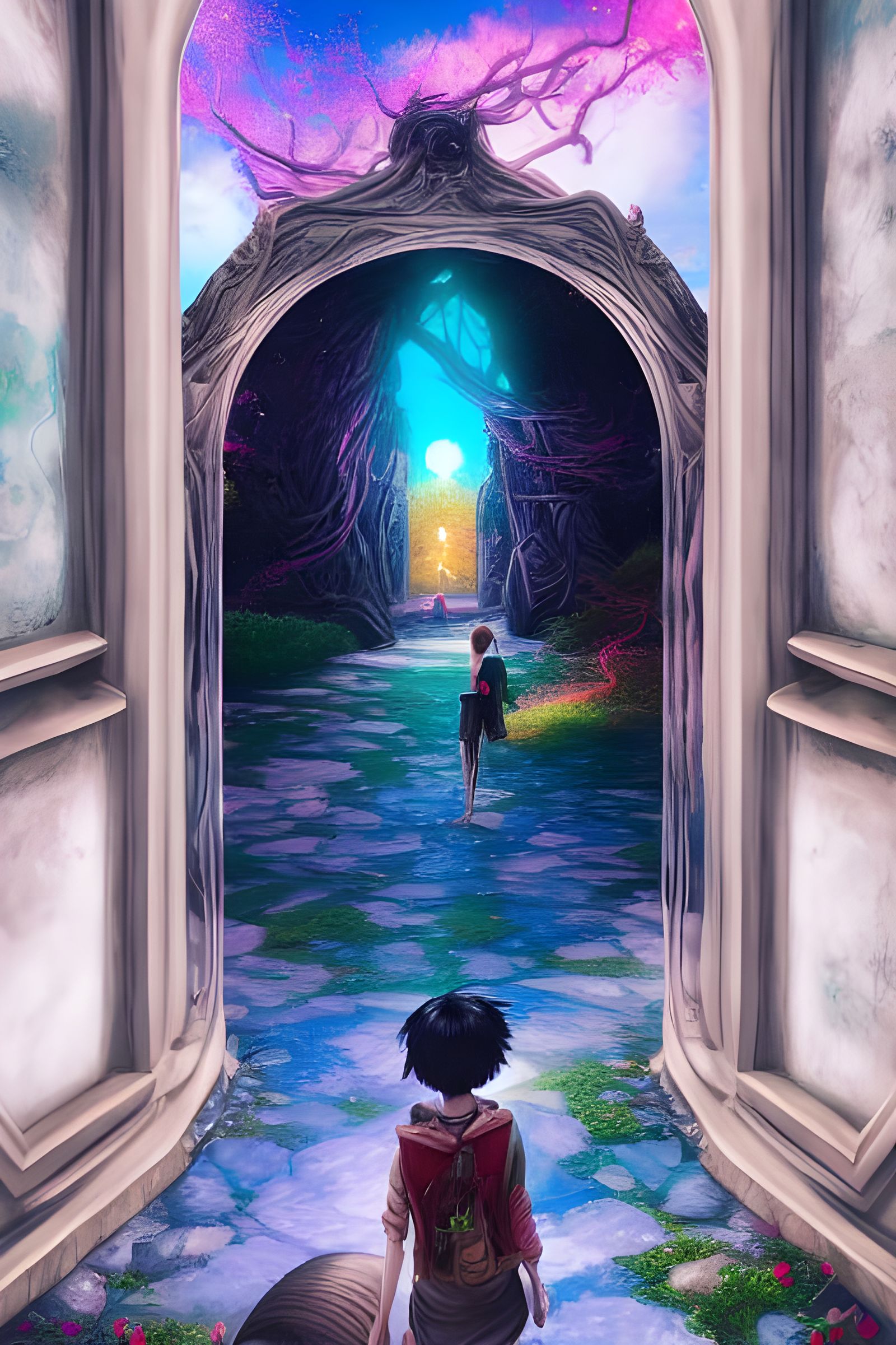 Dream Portal Gate: Hyperdetailed Digital Illustration