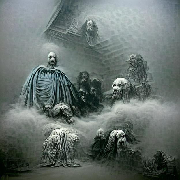 Eerie House in Fog: A Grim Homage to Doré