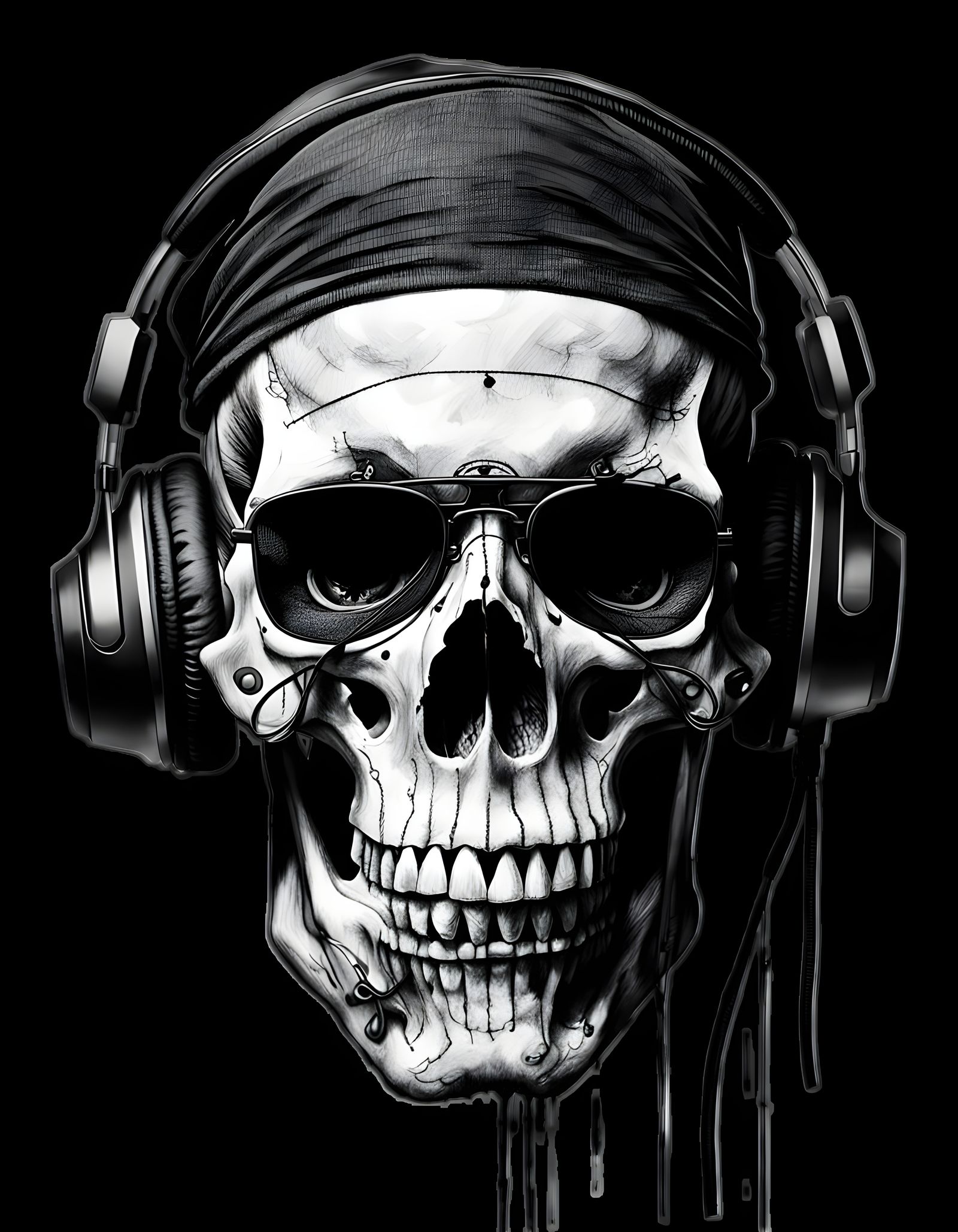 Pirate Skull Portrait in High Resolution