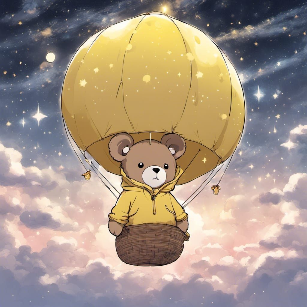 Cute Bear's Anime Adventure in the Milky Way