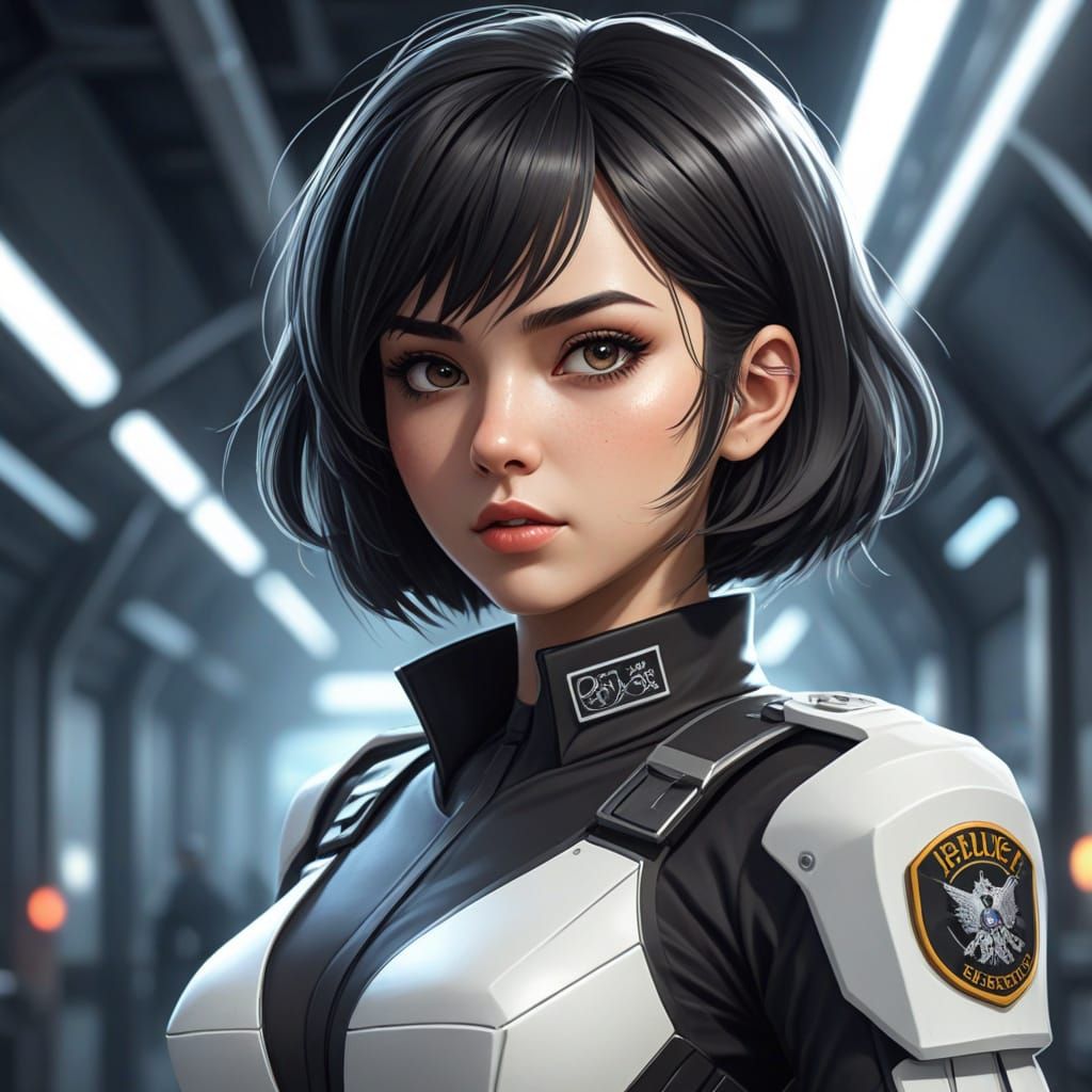 Anime scifi police girl...