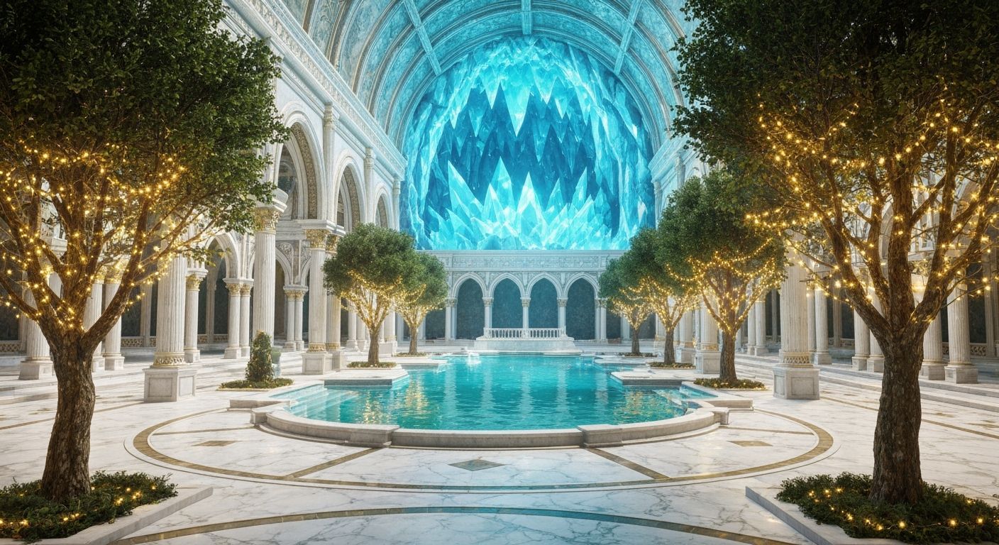 Opulent Palace Pool with Crystal Cave