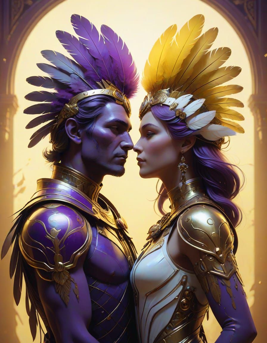 Surrealistic Masterpiece of Tender Love in Soft Focus