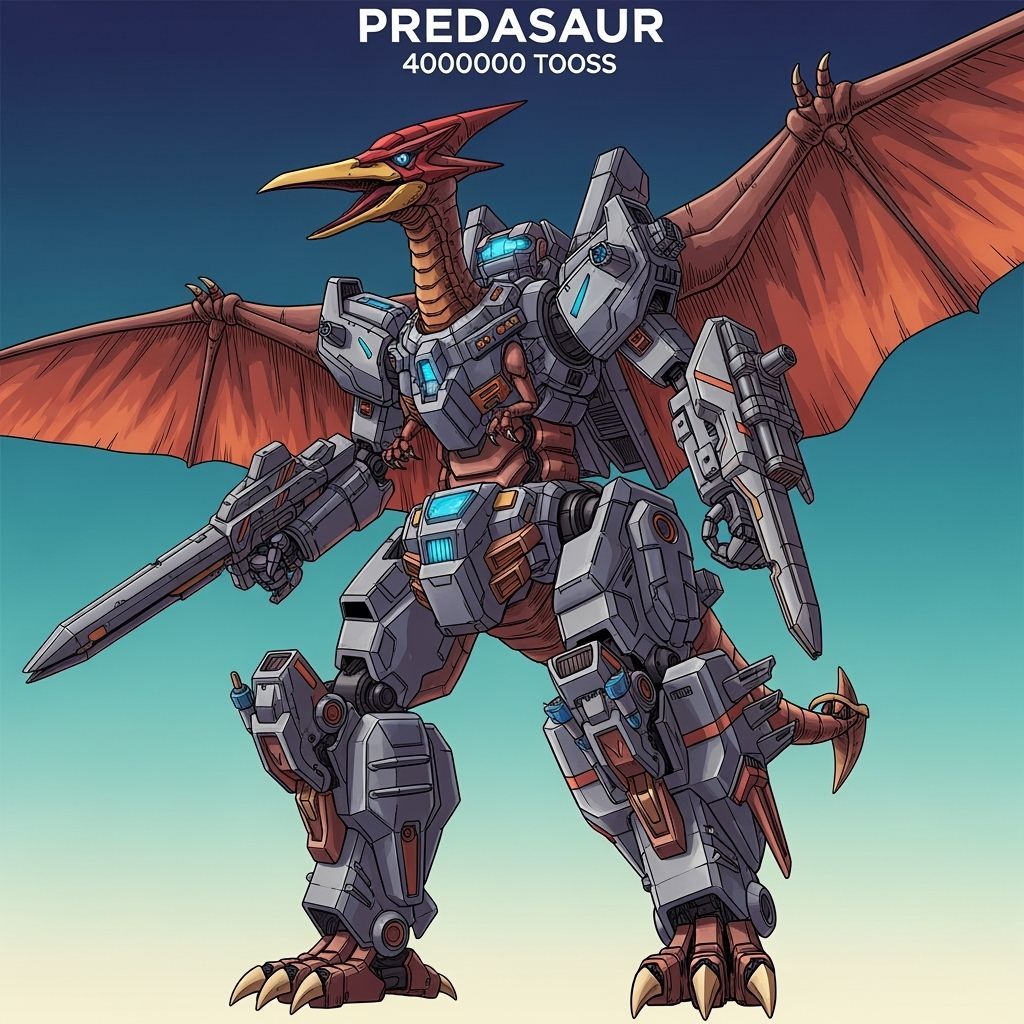 Colossal Predasaur Mecha: Pteranodon Dino-Truck Dragoon Hybr...