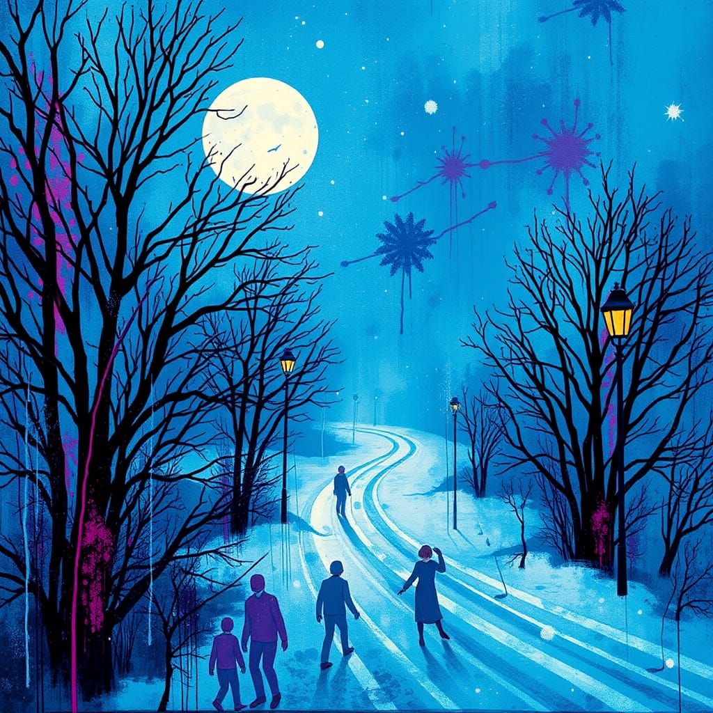 Winter is Coming Art Deco Synesthesia Splash art Graffiti Om...