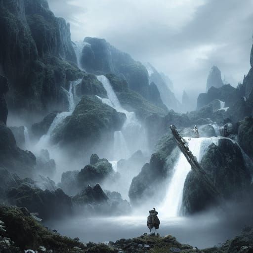 Epic Battle on Mountain Peak