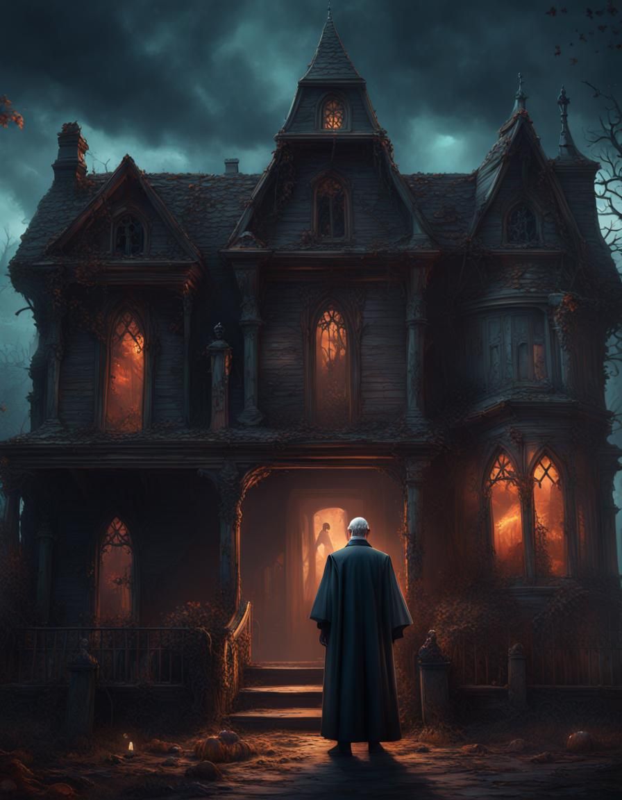 Priest and Haunted House Book Cover Art