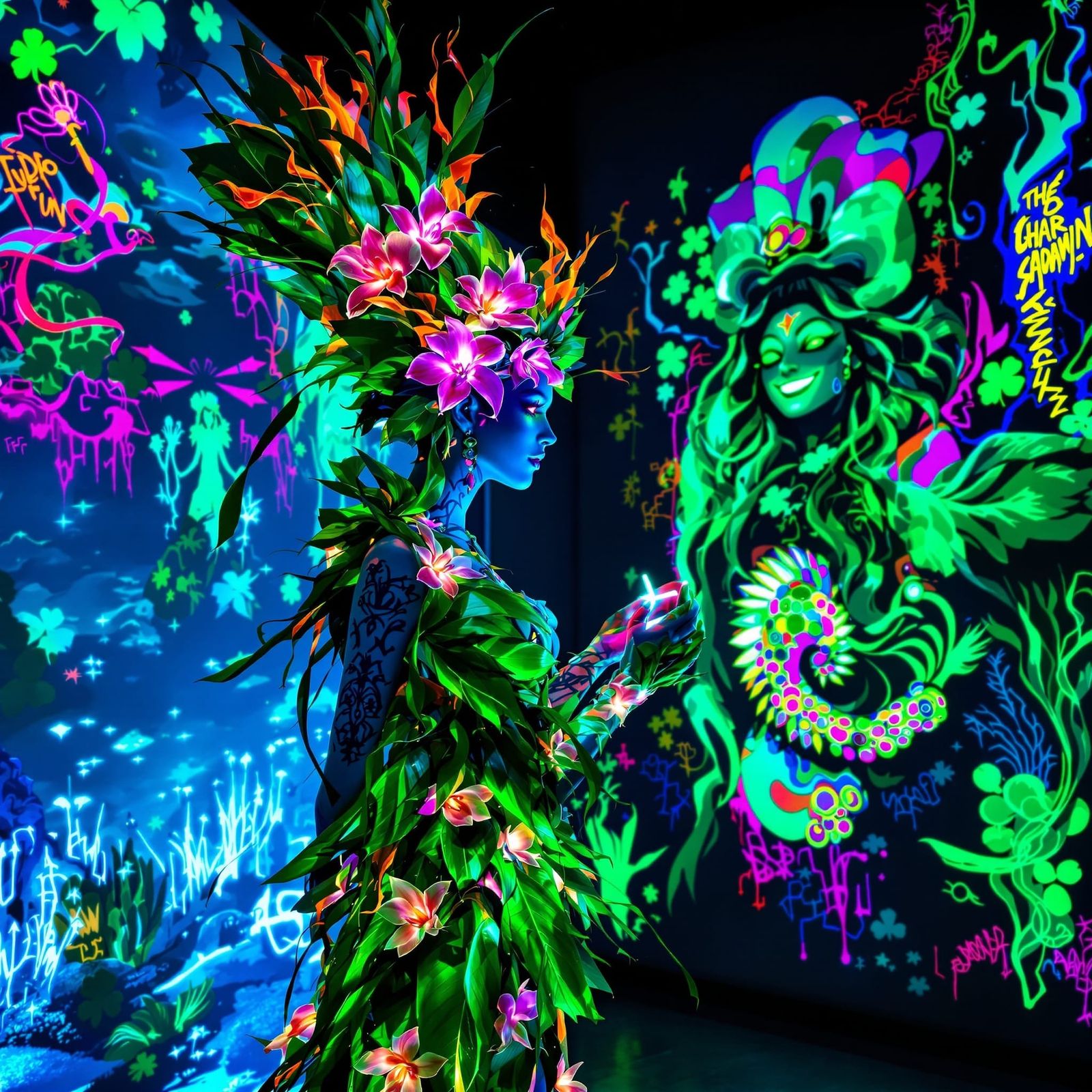 Neon Goddess of the Future Aquarium