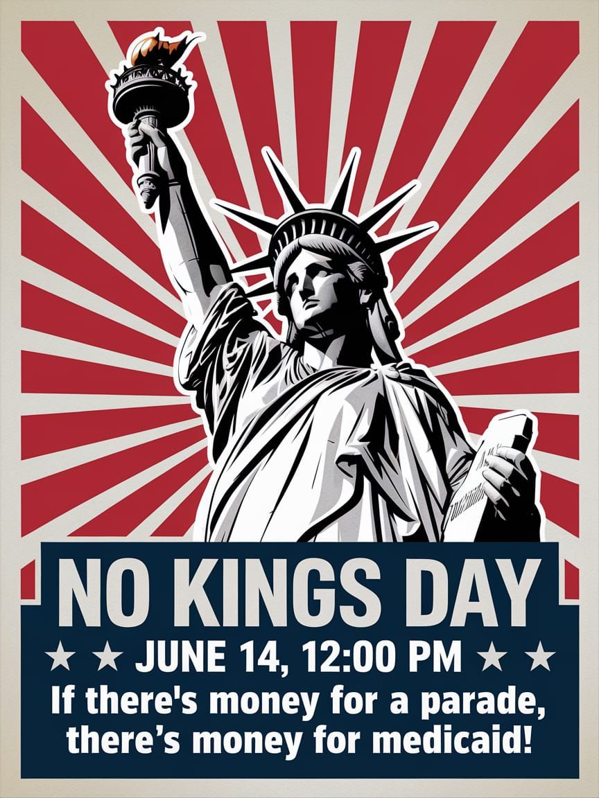 Vintage Protest Poster: No Kings Day