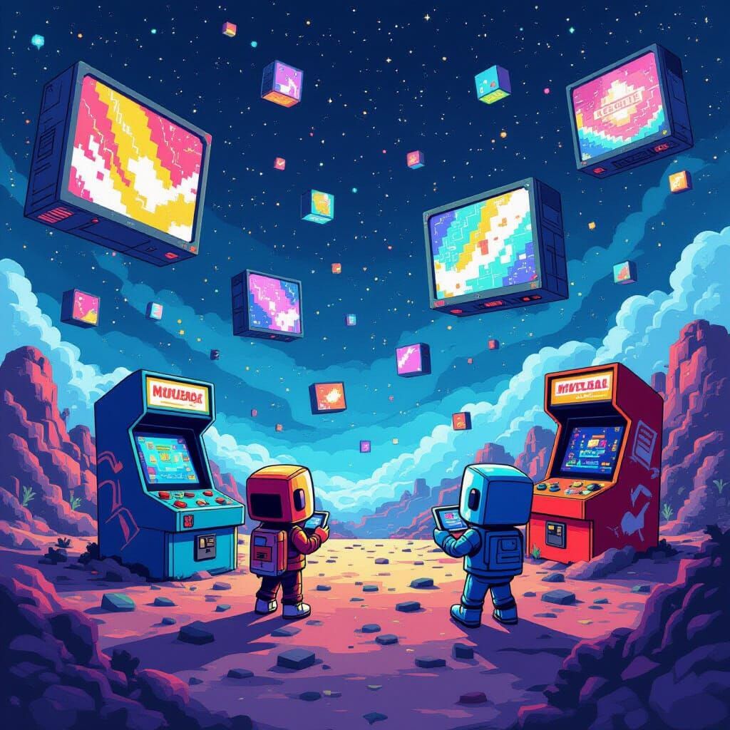 Sentient Game Cartridges Vacationing in Digital Void