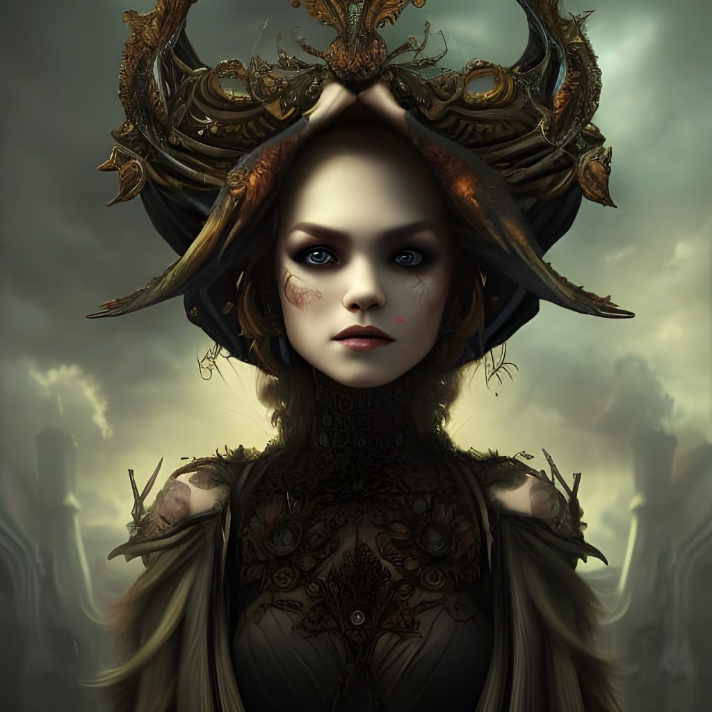 Cute Gargoyle on Gothic Building in Pop Art Style