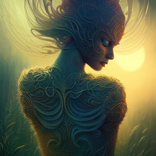 Radiant Kitty in Sunlight: Digital Illustration